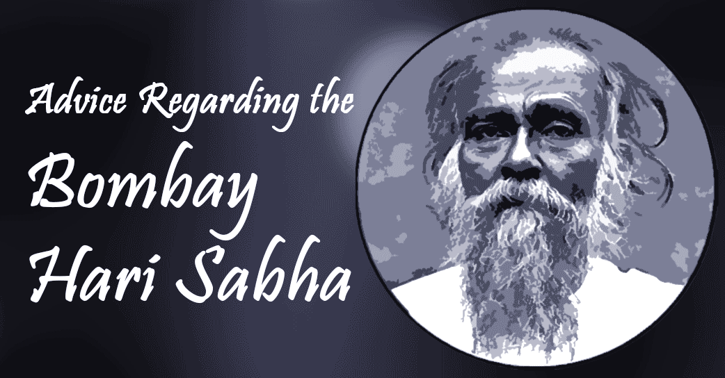 Thakur Haranath’s Advice Regarding Bombay Hari Sabha (1919)